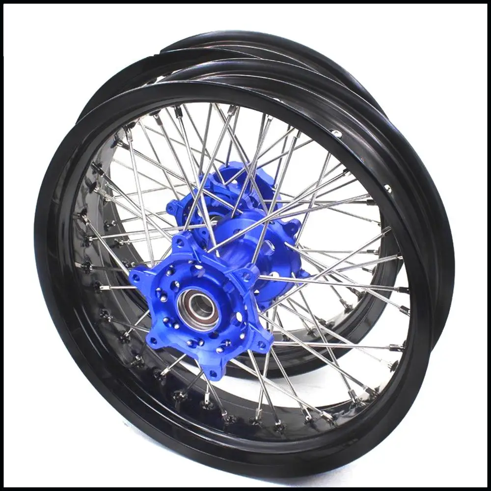 3 5*17/4.25*17 набор обода колеса для мотоцикла KAWASAKI KX250F KX450F 2006-2018 Supermotard Blue | Автомобили