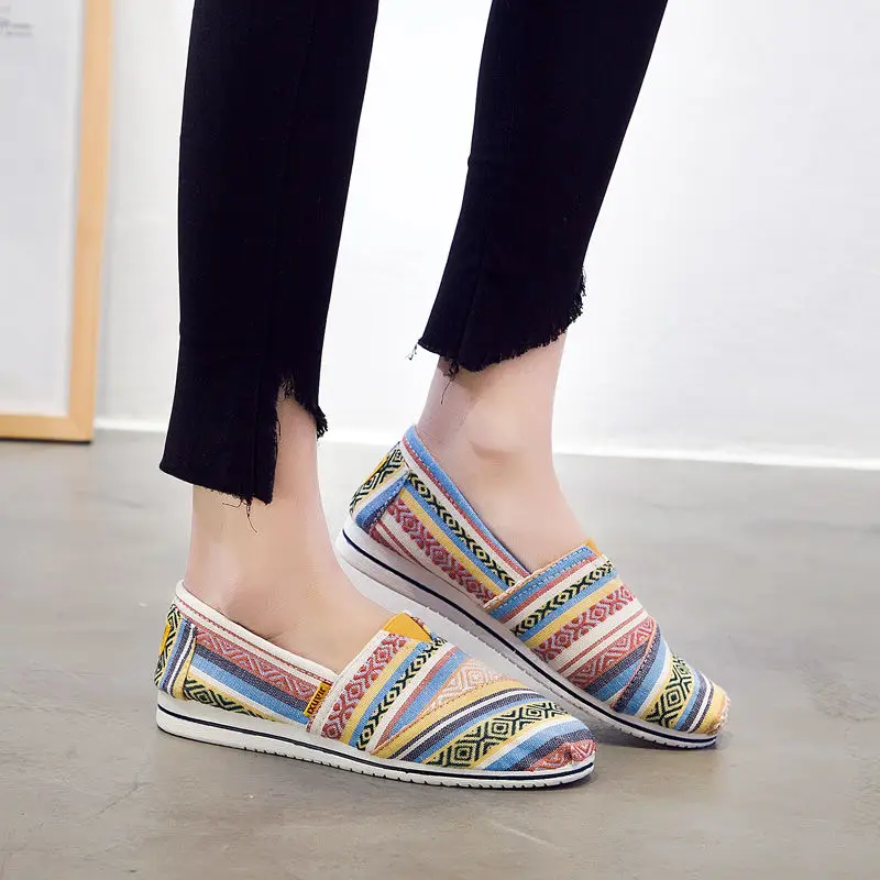 Женские парусиновые эспадрильи лоферы обувь на плоской подошве Размеры 35-40