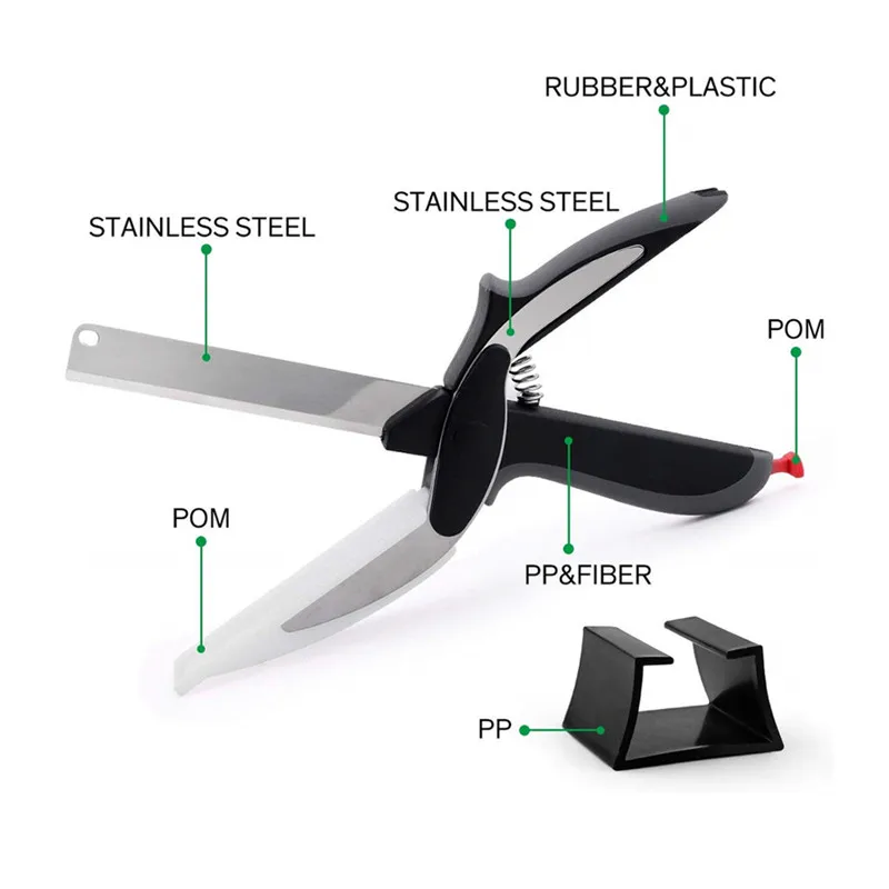 Кухонные ножницы 2 в 1 для резки и доски умные повара из нержавеющей стали мясо