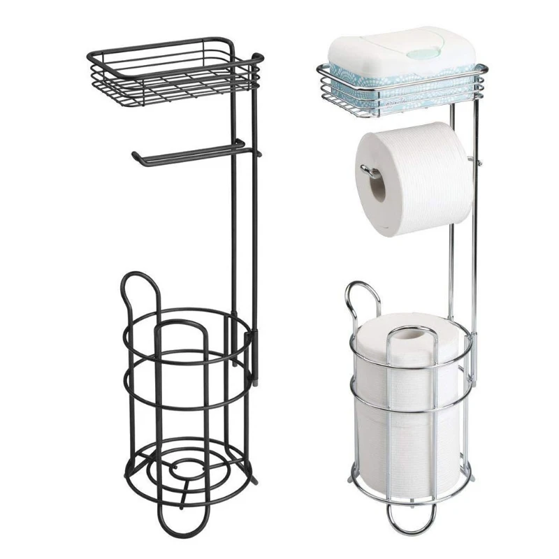 

Toilet Paper Holder Stand Upgrade Free Standing Bathroom Toilet Tissue Holders