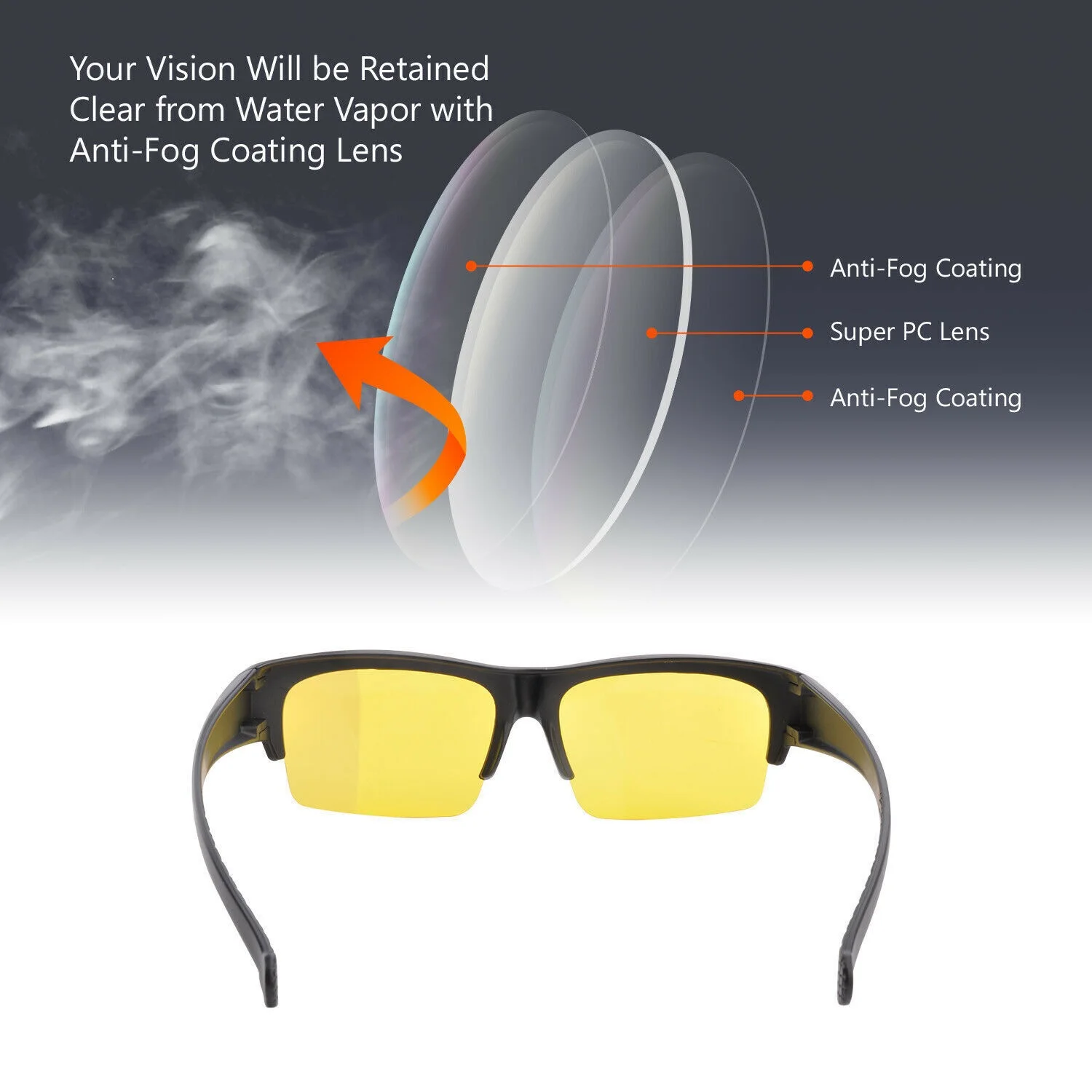 2021 new TV new men's sports sunglasses set mirror night vision goggles driver night driving mirror Driver goggles