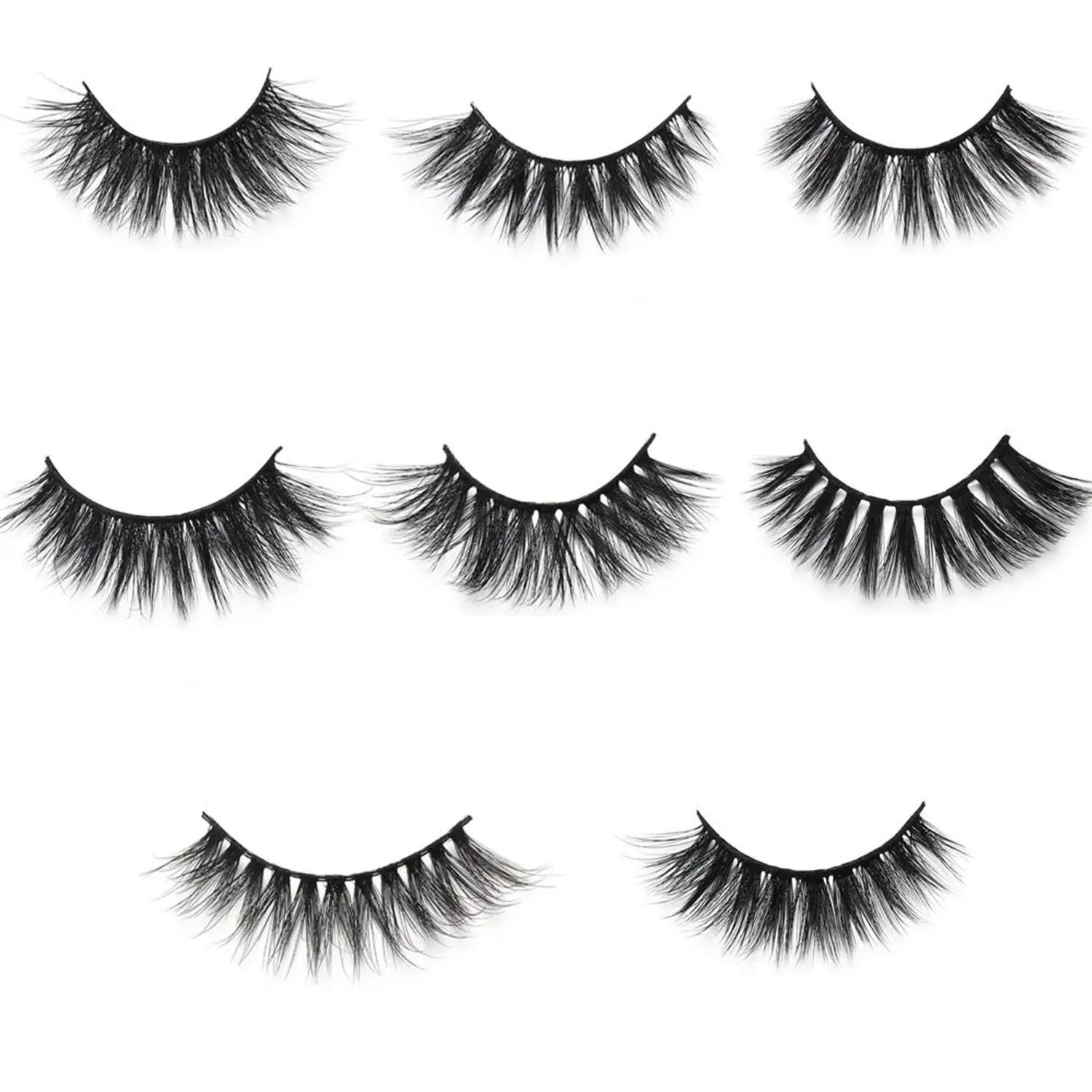 

Handmade Soft Band Wispies Fluffies Makeup Tools 3D Faux Mink Eyelashes Lash Extension Natural Long False Eyelashes