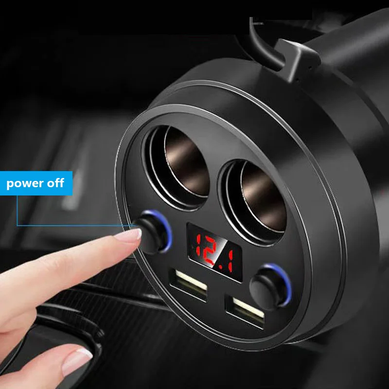 Двойной USB порт 2 способ Авто прикуривателя автомобиля гнездо сплиттер зарядное