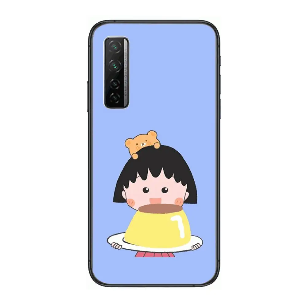 

Anime cherry beauty Phone Case For Huawei Nova 2 3 4 5 6 7 8 SE i E Pro Lite Black Etui Coque Painting Hoesjes comic fashion