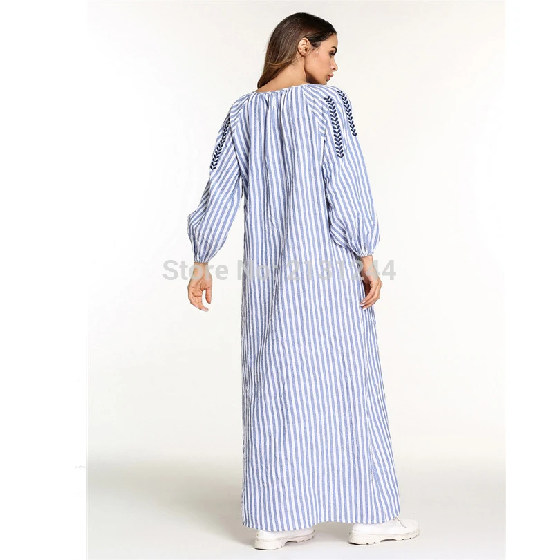 Женское повседневное свободное платье на шнуровке в этническом стиле с