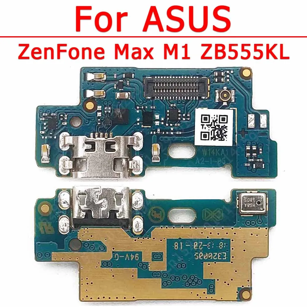 Оригинальный USB-порт для зарядки ASUS ZenFone Max M1 ZB555KL, печатная плата, разъем док-станции, гибкий кабель, запасные части