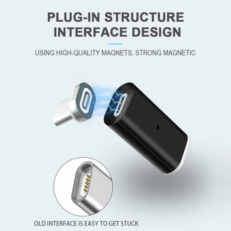 Фото Магнитный адаптер USB Type C к Type-C конвертер для Huawei p30 pro Xiaomi Samsung S10 Oneplus 7 телефонный Магнитный адаптер USB Type C к Type-C конвертер для Huawei p30 pro Xiaomi Samsung S10 Oneplus 7 телефонный