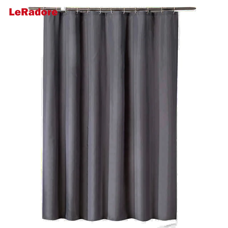 Роскошные утолщенные темно серые однотонные занавески для душа гостиницы