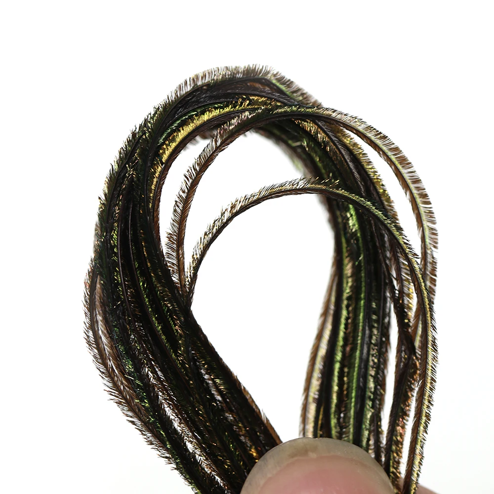 ICERIO 2 Packs Natural Peacock Herl Feather Fly Tying Material 5