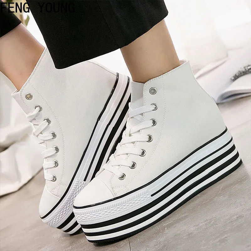 

Women's White Shoes New Fashion Breathable Platform 2021 Shoes Thick Bottom Solid Shallow Women's Casual Shoes