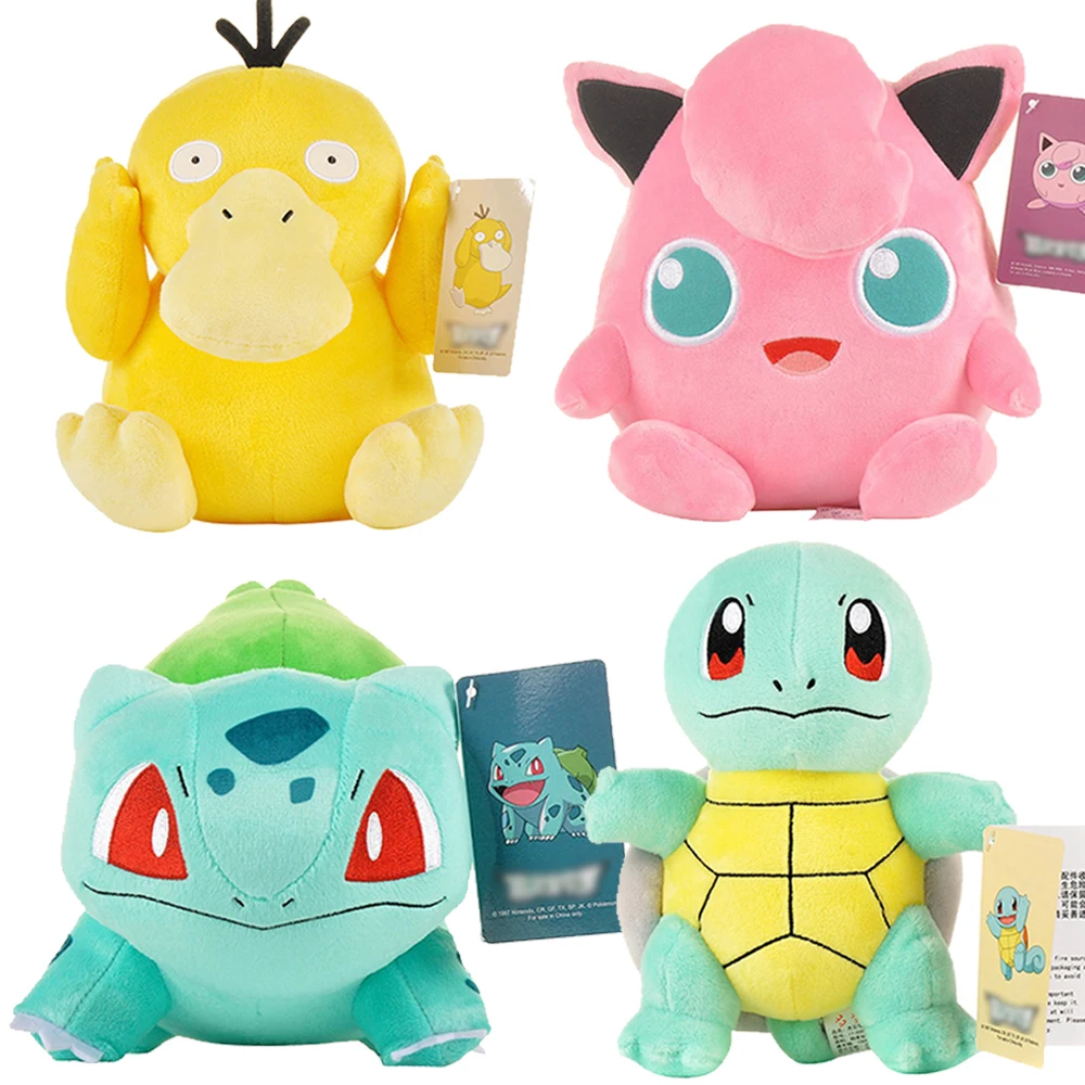 Psyduck skirtle Snorlax Bulbasaur Jigglypuff Pichu Lapras Мягкая Милая коллекция качества Gx Ex Мега плюшевые куклы игрушки