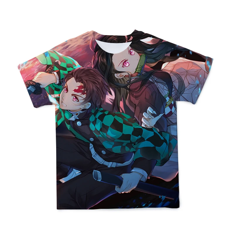 

2021 Summer Hot Search Anime Ghost Slayer Ninja 3D Printing T-Shirt Men/Boy Oversized T-Shirt 110-6XL Breathable Round Neck Tops