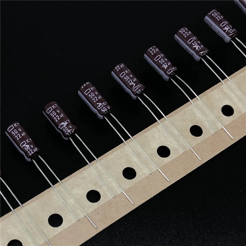 10 шт. 22 мкФ с алюминиевой крышкой, 50В NIPPON NCC серия Ky 5x11 мм низкая ESR 50V22uF Алюминий электролитический конденсатор с алюминиевой крышкой