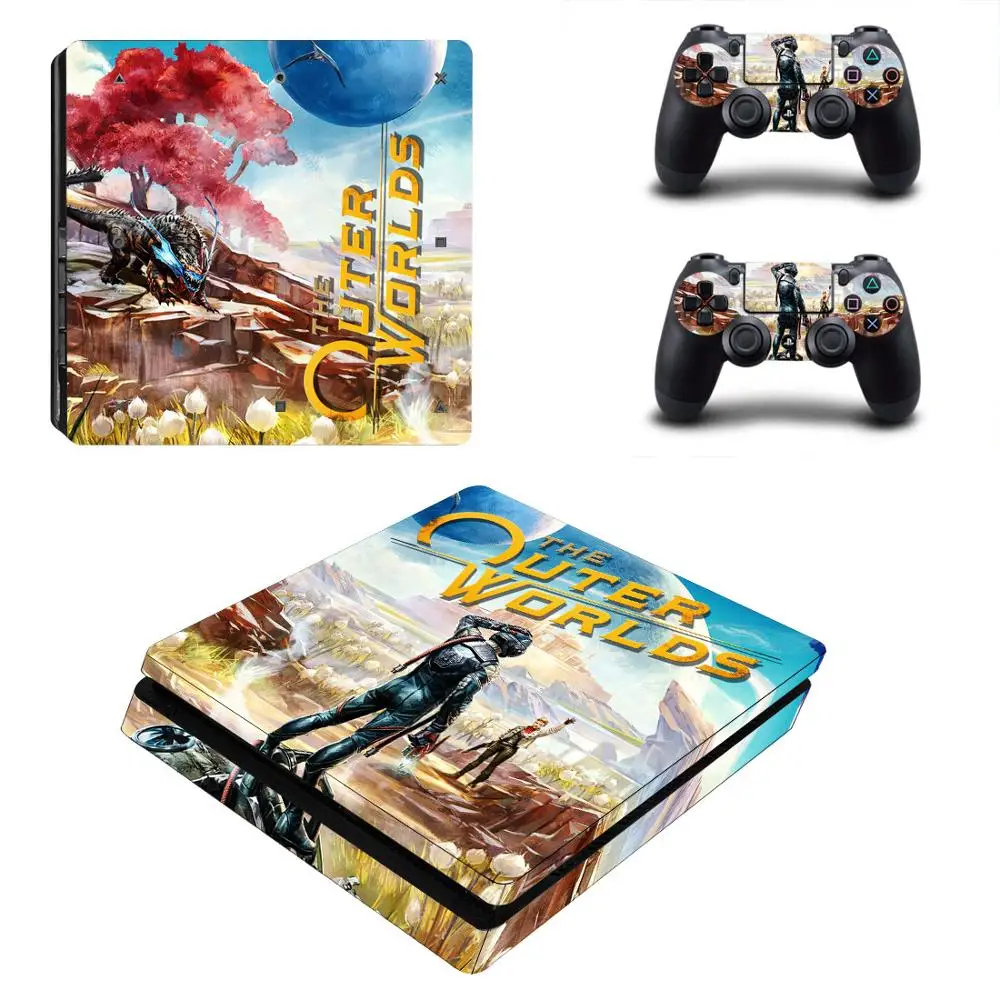 

The Outer Worlds PS4 Slim Stickers Play station 4 Skin Sticker Decals For PlayStation 4 PS4 Slim Console & Controller Skins