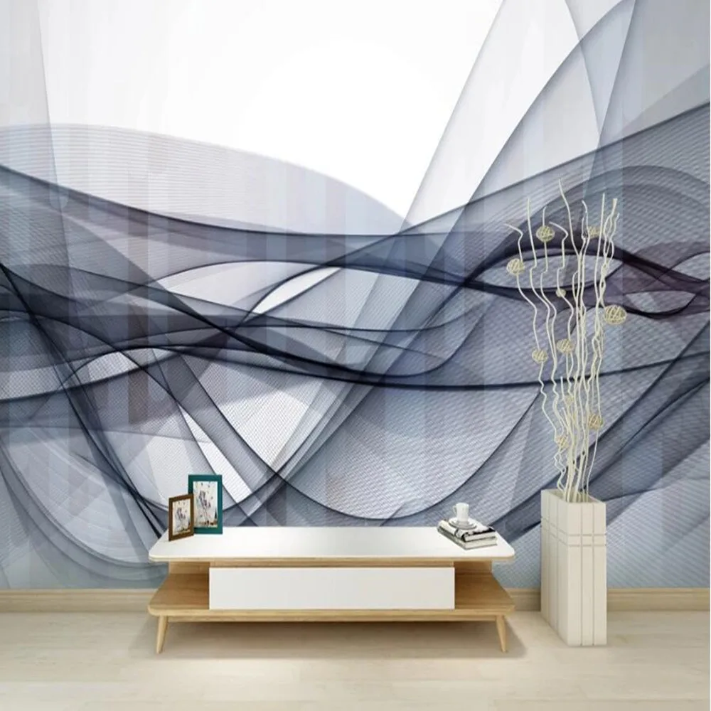 

mi'lo'fi custom large wallpaper mural 3d minimalist theme black line abstract background wallpaper mural