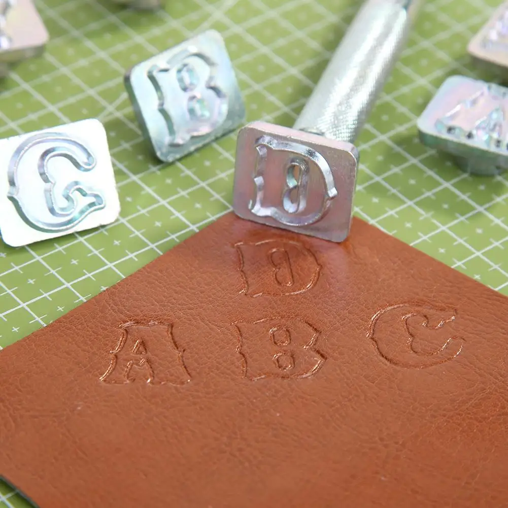 26 шт. буквенные штампы с цифрами из дерева кожи меди штамповки углеродистой стали