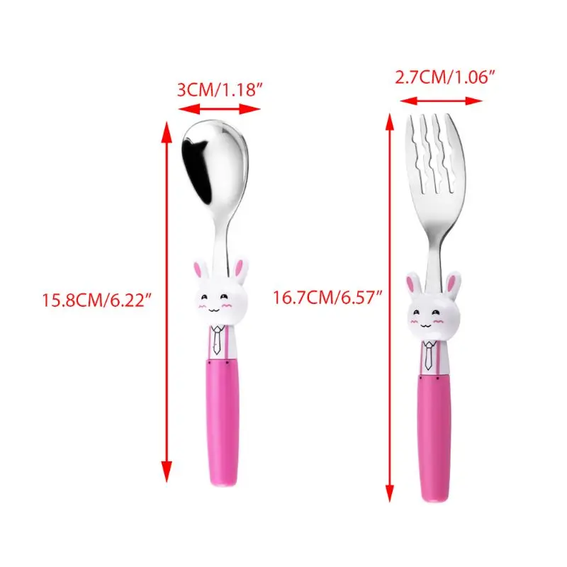 Детские Ложки из нержавеющей стали 304 детская посуда для кормления милый