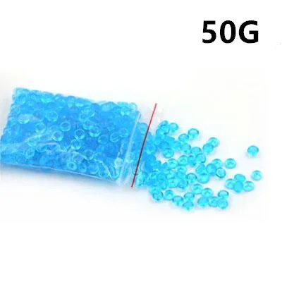 50G Blue Цветной Лизун бусины аксессуары глиняная добавка для рыбной чаши слизи украшение ваза Искусство ремесло наполнитель DIY игрушки набор рыбный бак Декор - Цвет: 50G Blue