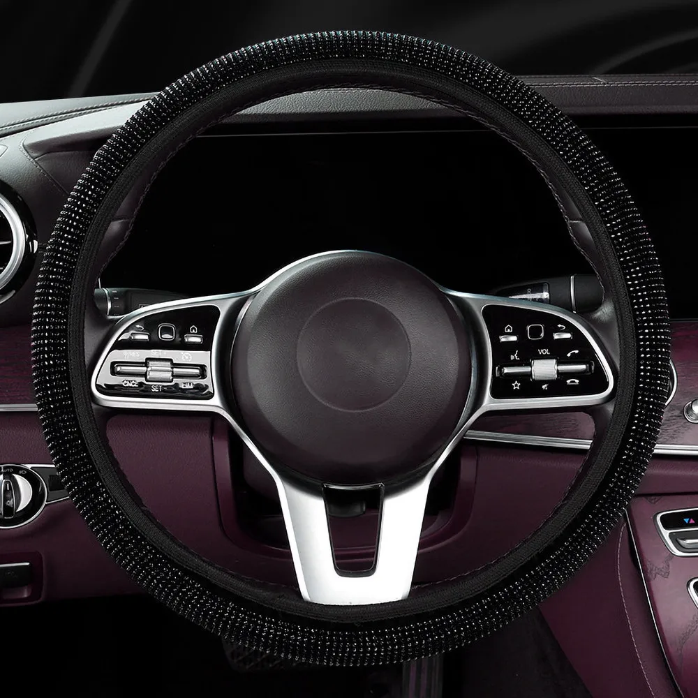 

Чехол на руль Bling Стразы со стразами, дышащая противоскользящая защитная накладка на руль для внедорожника