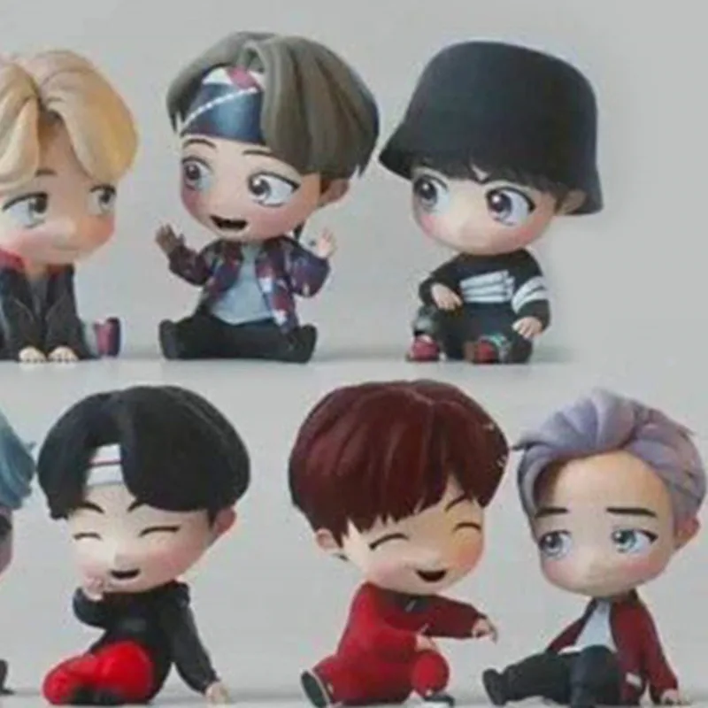 7pcs/set Bangtan Boys Model Toys PVC Figures KPOP Star TOP Group Action Collectible | Игрушки и хобби