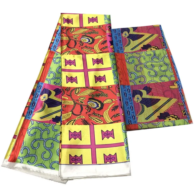 Африканская ткань мягкий материал шелковая Лидер продаж шелковый атлас с