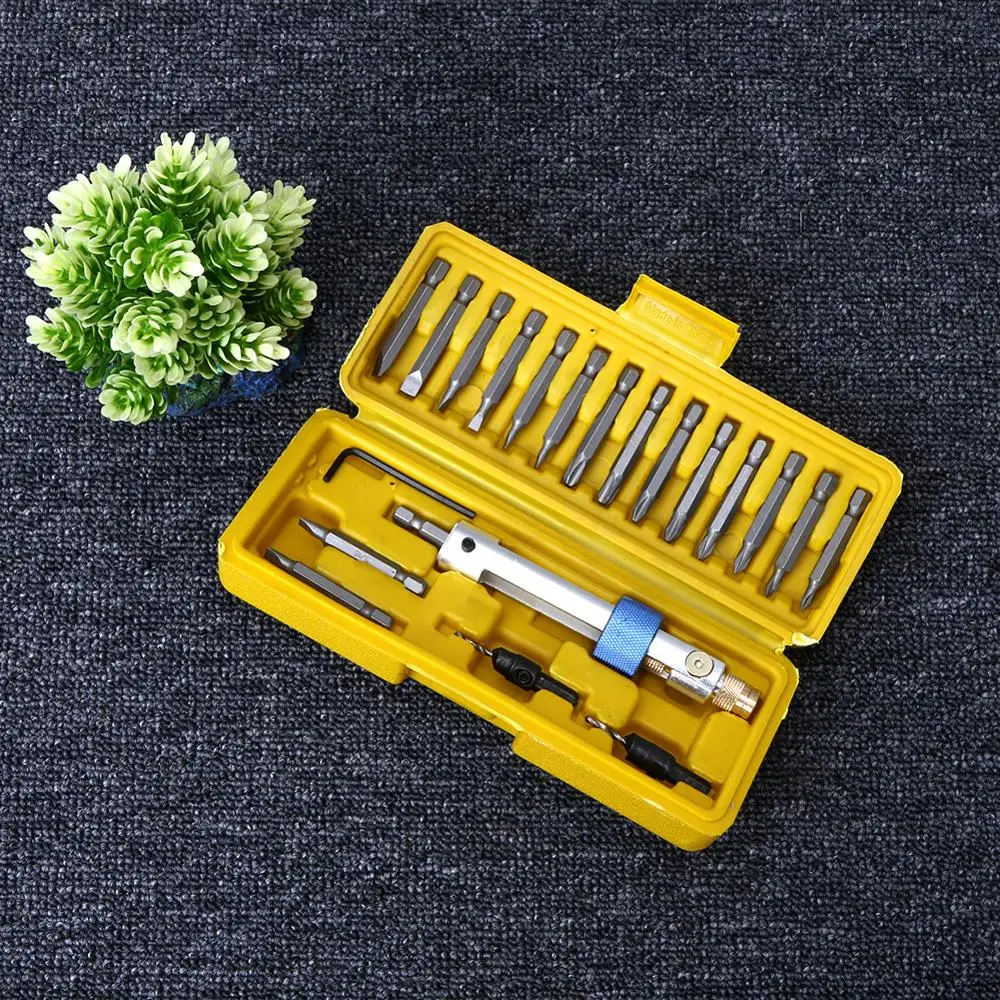

20Pcs Half Time Drill Driver Multi Screwdriver Sets Updated Version 16 Different Kinds Head with Countersink Bits Allen Wrench