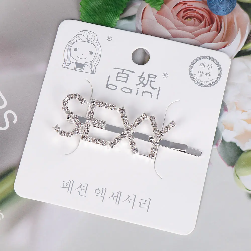 Заколки для волос с надписью женщин аксессуары 1 шт. | Красота и здоровье