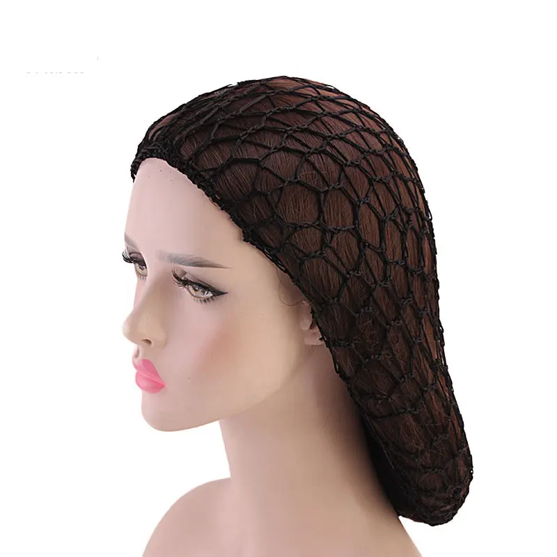 

Women Soft Rayon Crochet Hairnet Solid Color Polyester Ladies Handmade Crochet Hair Net Mesh Plate Hair Hat Accessories