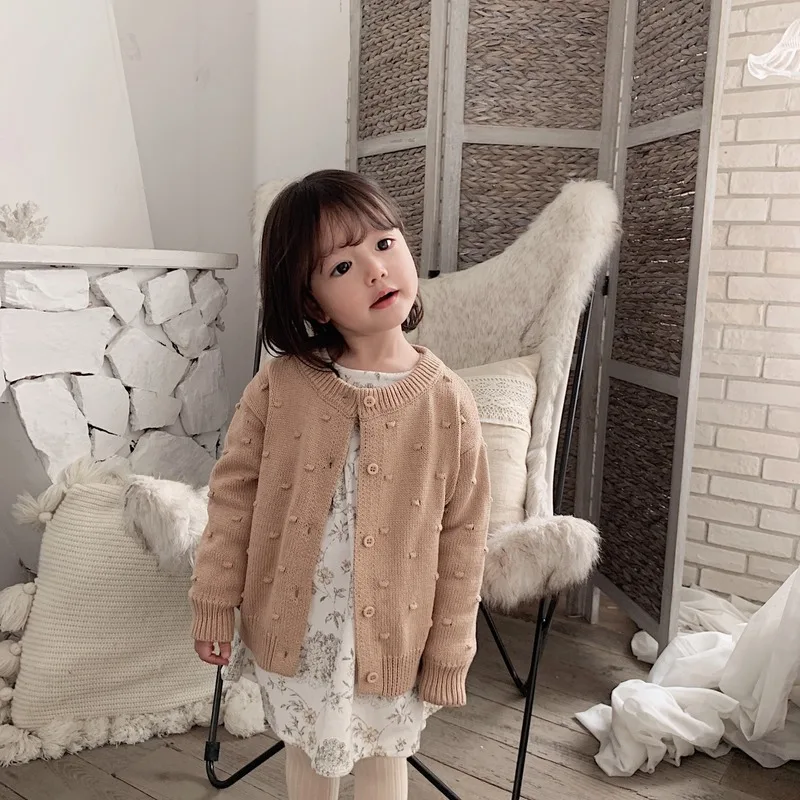 Кардиган для маленьких девочек коллекция 2019 года сезон весна-осень Простые