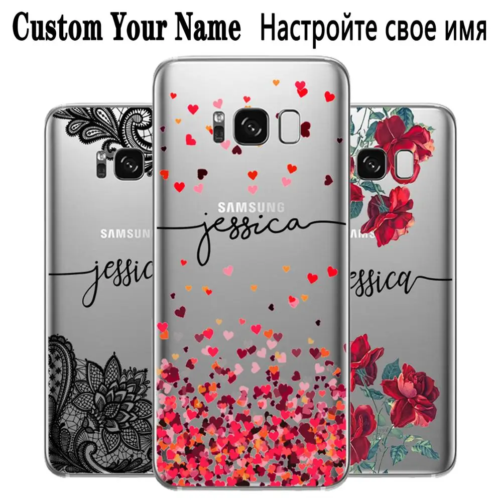 DREAMFOX DIY именной пользовательский чехол для samsung Galaxy Note S 8 9 10 Lite Edge Plus Grand Prime Мягкий ТПУ силиконовый
