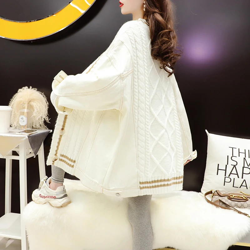 

Loose lazy sweater cardigan girl autumn outside wearing the 2021 new yang gas blast street very fairy knitted jacket