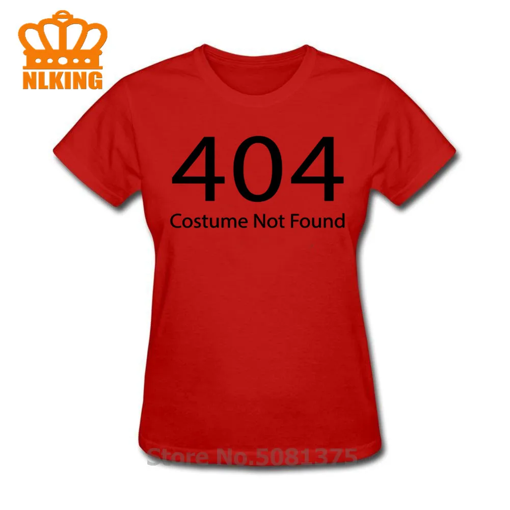 Харадзюку Женская футболка Топы короткий рукав ошибка 404 костюм не нашли смешной