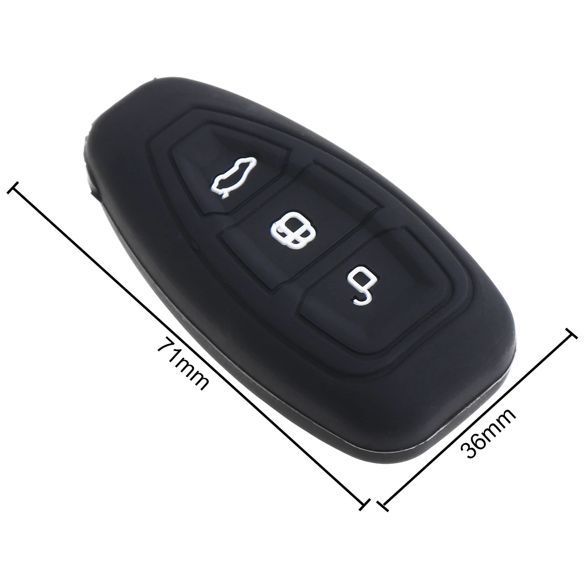 Черный силиконовый откидной Складной автомобильный чехол для ключей протектор