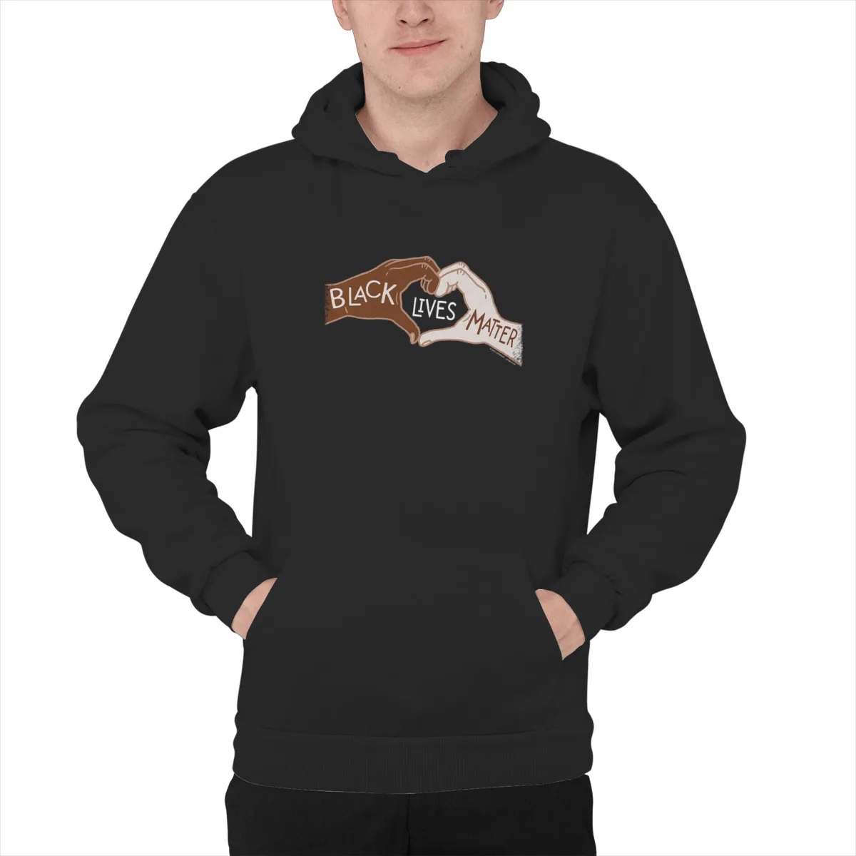 

Men's Hoodie Black Lives Matters Heart HandsFashion Couples Matching Top quality autumn hoodies Men Clothing 40130