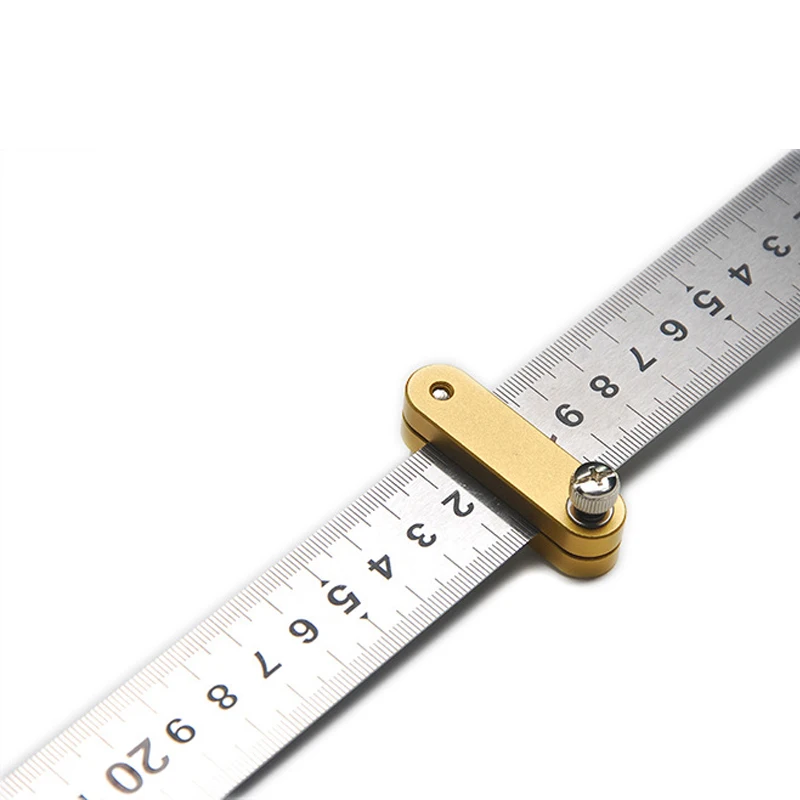 

Steel Ruler Positioning Block Woodworking Scribe Drawing Mark Line Gauge Carpenter DIY carpenter Measuring Tool