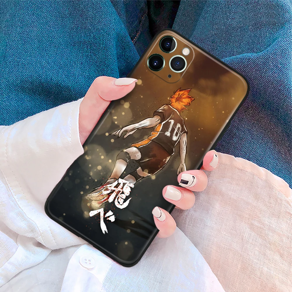 Shoyo Hinata Haikyu! Чехол для телефона из мягкого силикона со стеклянным аниме IPhone SE 6s 7 8