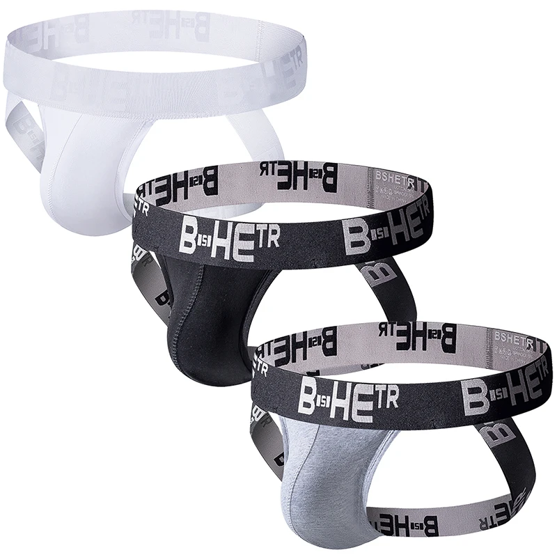 3 шт. / Лот мужские бандажи новинка 2020 хлопковые стринги BSHETR мягкое мужское нижнее