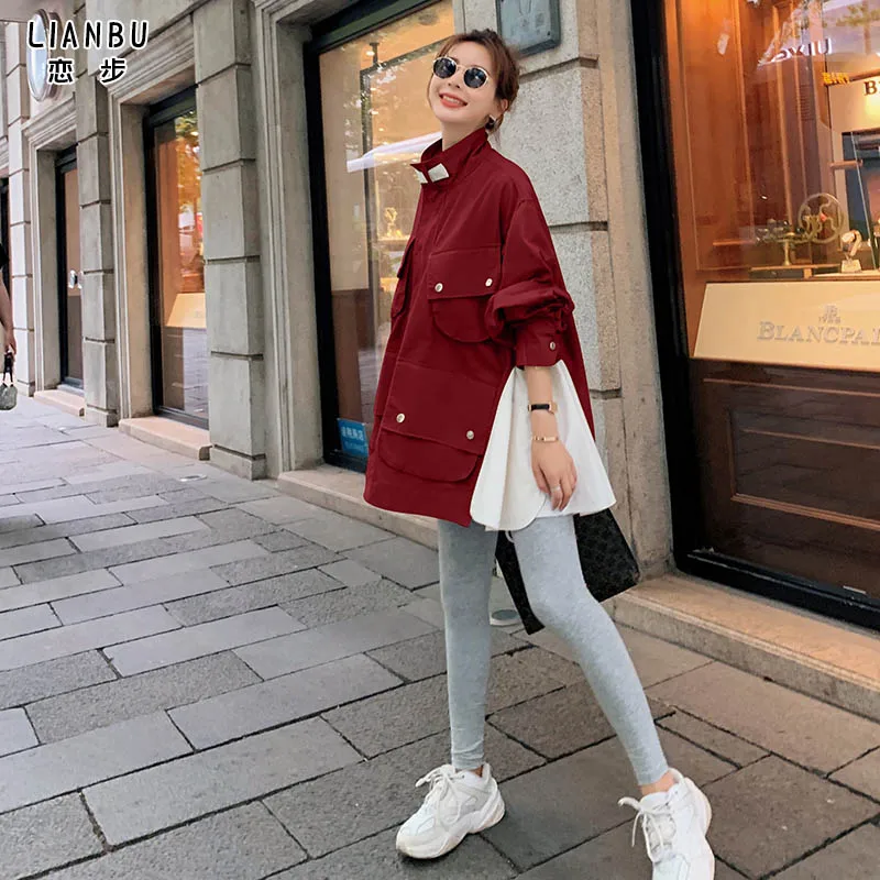 

LISCN Windbreaker Jacket Women's Short Spring Autumn Clothes 2021 New Fashion Work Clothes Casual Versatile Trend