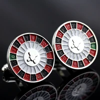 round compass numbers cufflinks high quality mens classic initial cufflinks formal business wedding shirts jewelry gift