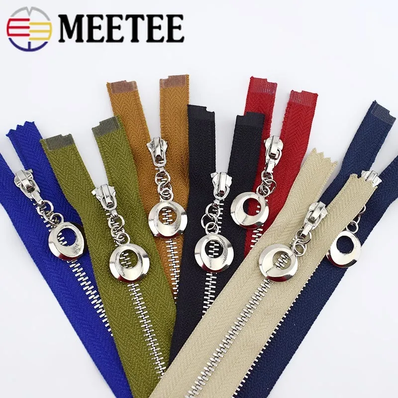2/5pcs 20/30cm Close-End 40-70cm Open-End 3# Metal Zipper Silver Tooth Bags Shoes Coat Garment Zip DIY Sewing Accessories ZA093 |