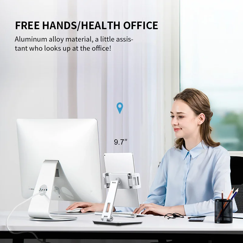

Adjustable Tablet Stand For Desk Aluminum Alloy Smart Phone Holder For iPhone For iPad Air Mini Pro Tablet Desktop Tool