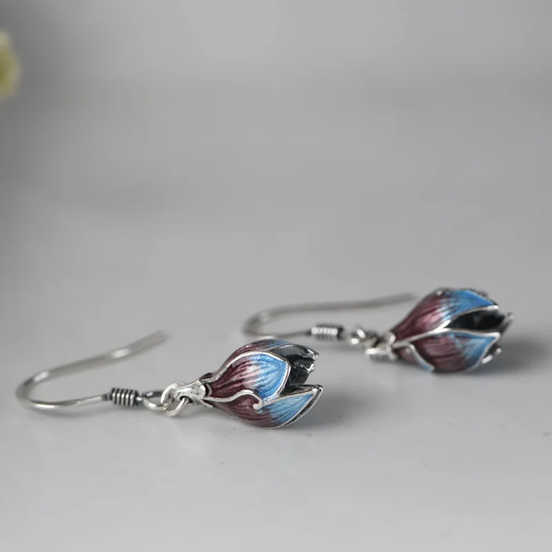 Женские Висячие серьги BALMORA из стерлингового серебра 925 пробы с цветком лотоса |