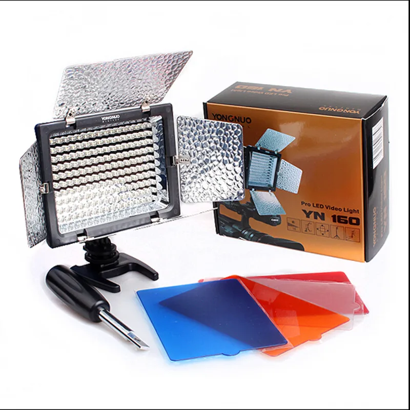 Светодиодная лампа для видеосъемки YONGNUO YN 160 YN160 LED вспышка Для Canon Nikon Sony Samsung Olympus JVC