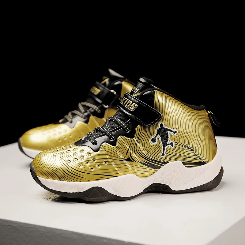 Баскетбольная обувь для мальчиков спортивные кроссовки из ПУ кожи улицы