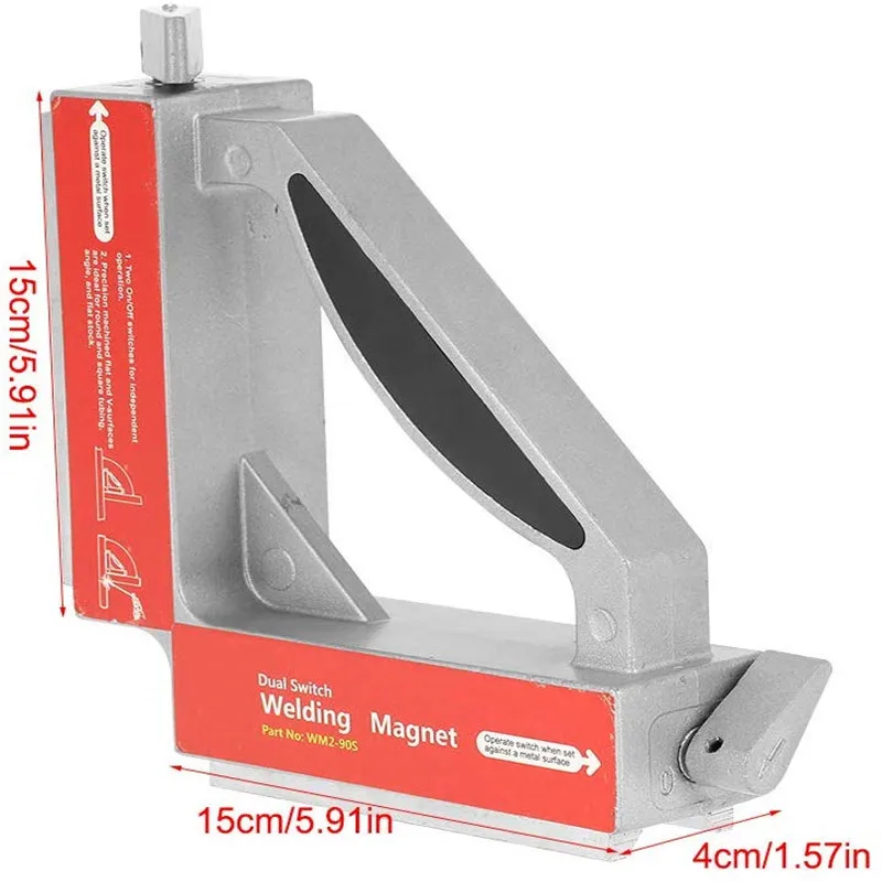 Магнитный сварочный зажим с двойным переключателем 90 градусов мощный магнитный
