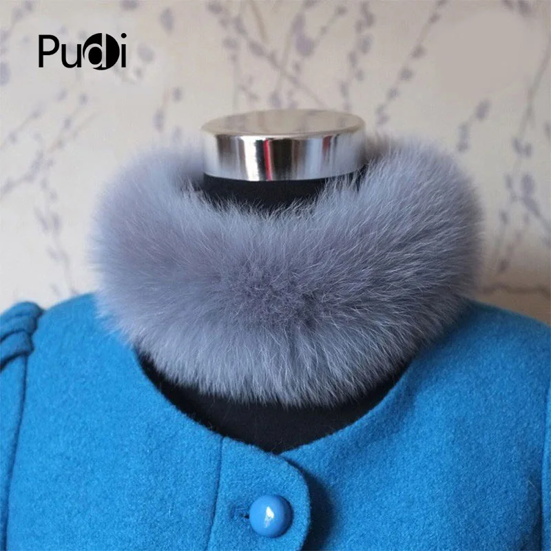 SCF020 теплый шарф из натурального Лисьего меха шарфы шейный женский зимний