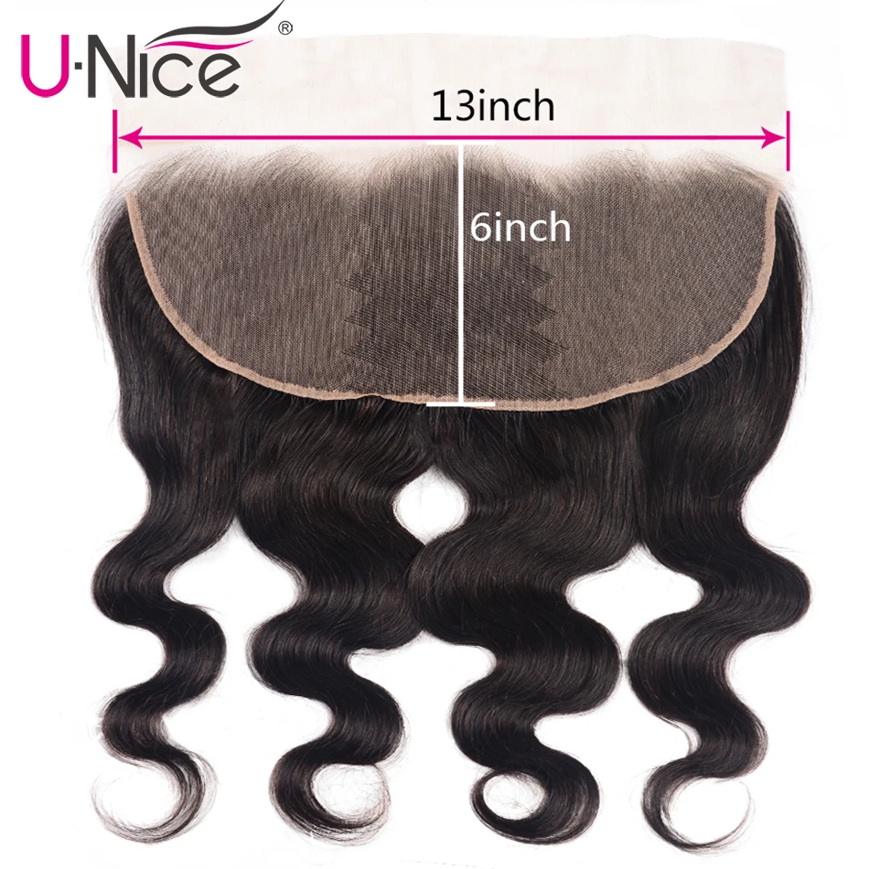 Волосы Unice 13*6 бразильские волнистые кружевные фронтальные волосы с закрытыми