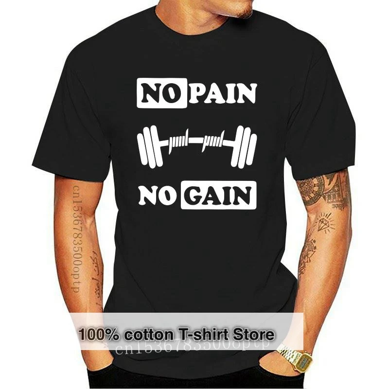 

New 2021 CR0113H top quality cotton blend no pain no gain print men hooded sweatshirts casual oversized cool black men hoodies