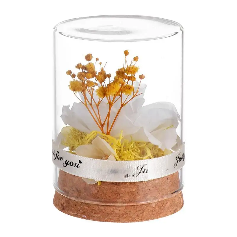 

1pc Immortal Flower Rose Glass Cover Gift Box Creative Gift Christmas Gift