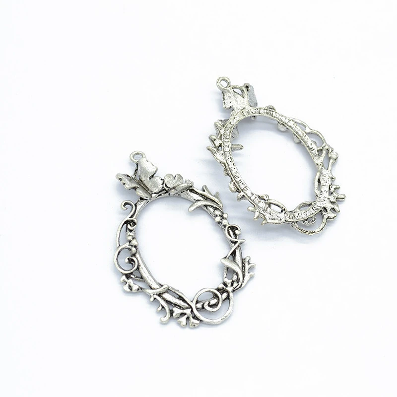 

10pcs Flower Circle Charms DIY Jewelry Making Pendant Fit Bracelets Necklaces Earrings Handmade Crafts